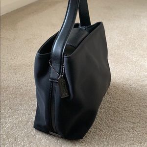 Vintage black coach bag- mini tote